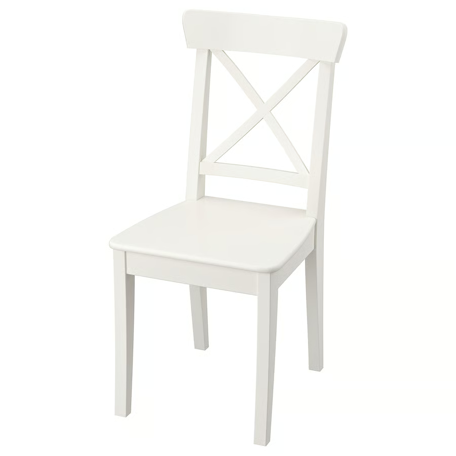 Prodám 2 židle IKEA INGOLF – bílé + sedáky zdarma