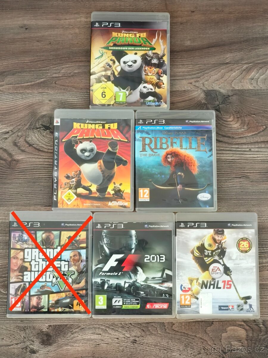 Hry na PS3 v hodnotě 2300 Kč