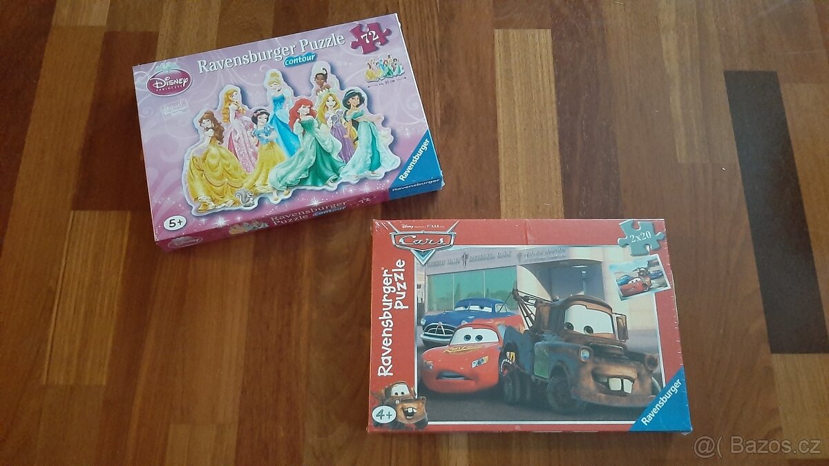 Puzzle s cars nebo s princeznami NOVÉ