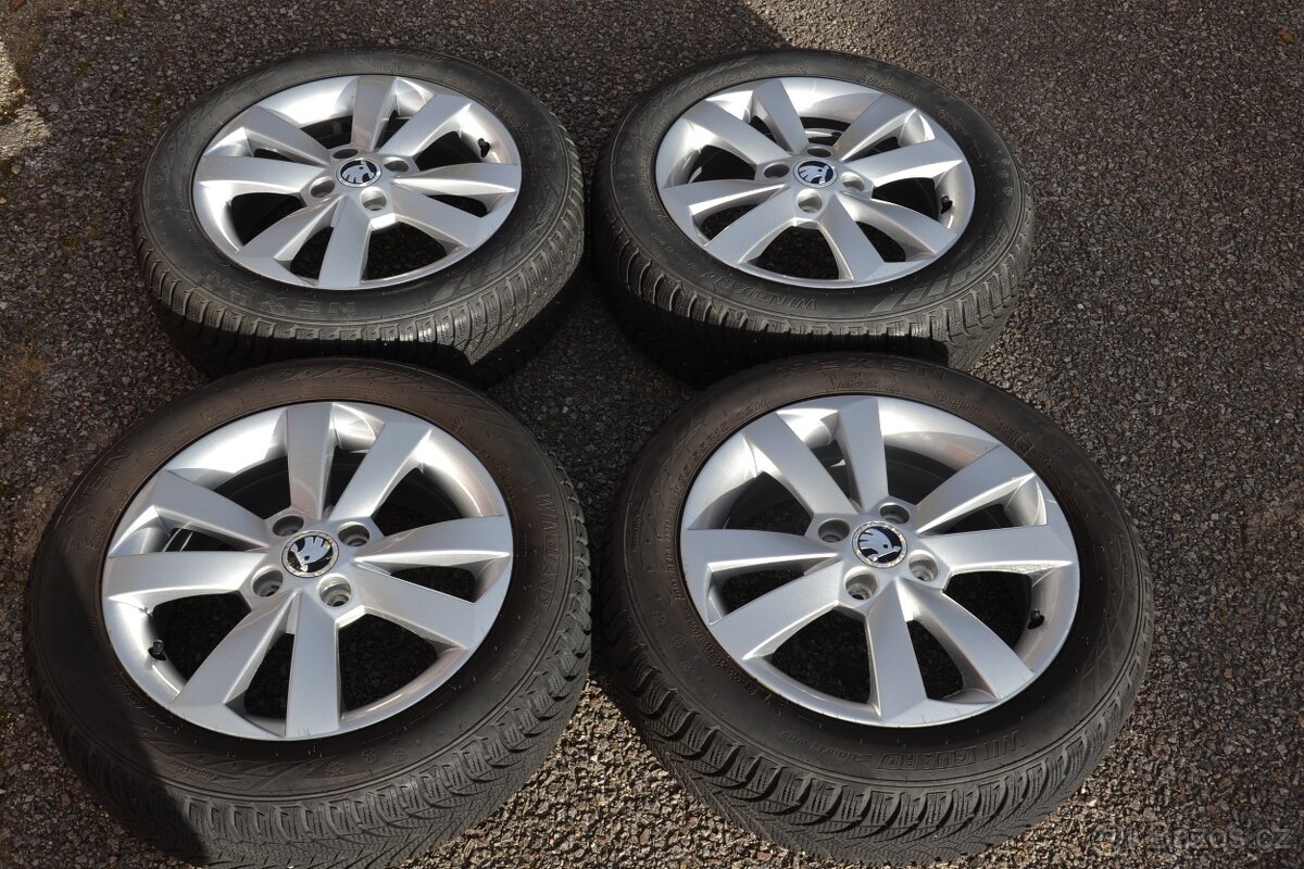 Zimní ORIG.Alu R15,Š.Citigo/Seat Mii,VW UP+Cont.185/55