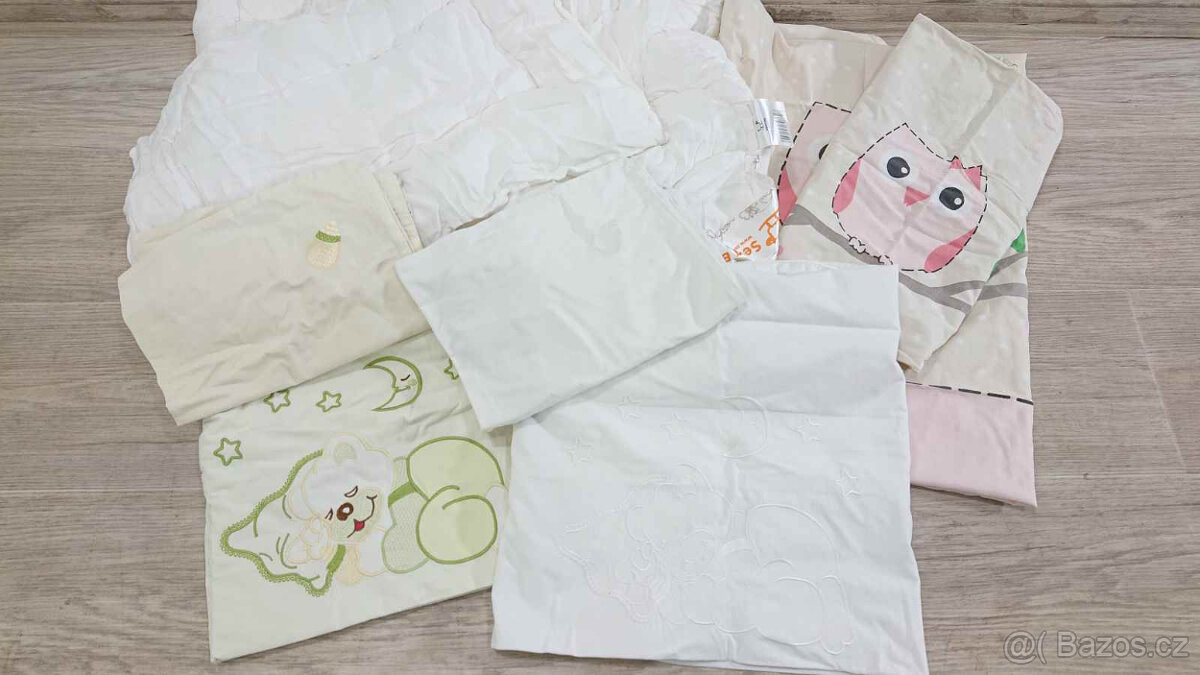 Dětská peřinka a polštář Senna baby a 3 sady povlečení