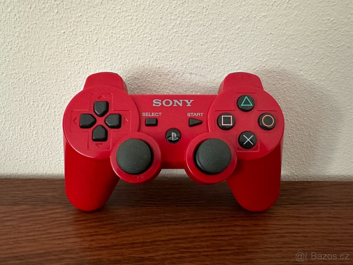 Ovladač Sony SIXAXIS-DUALSHOCK pro PS3 červený