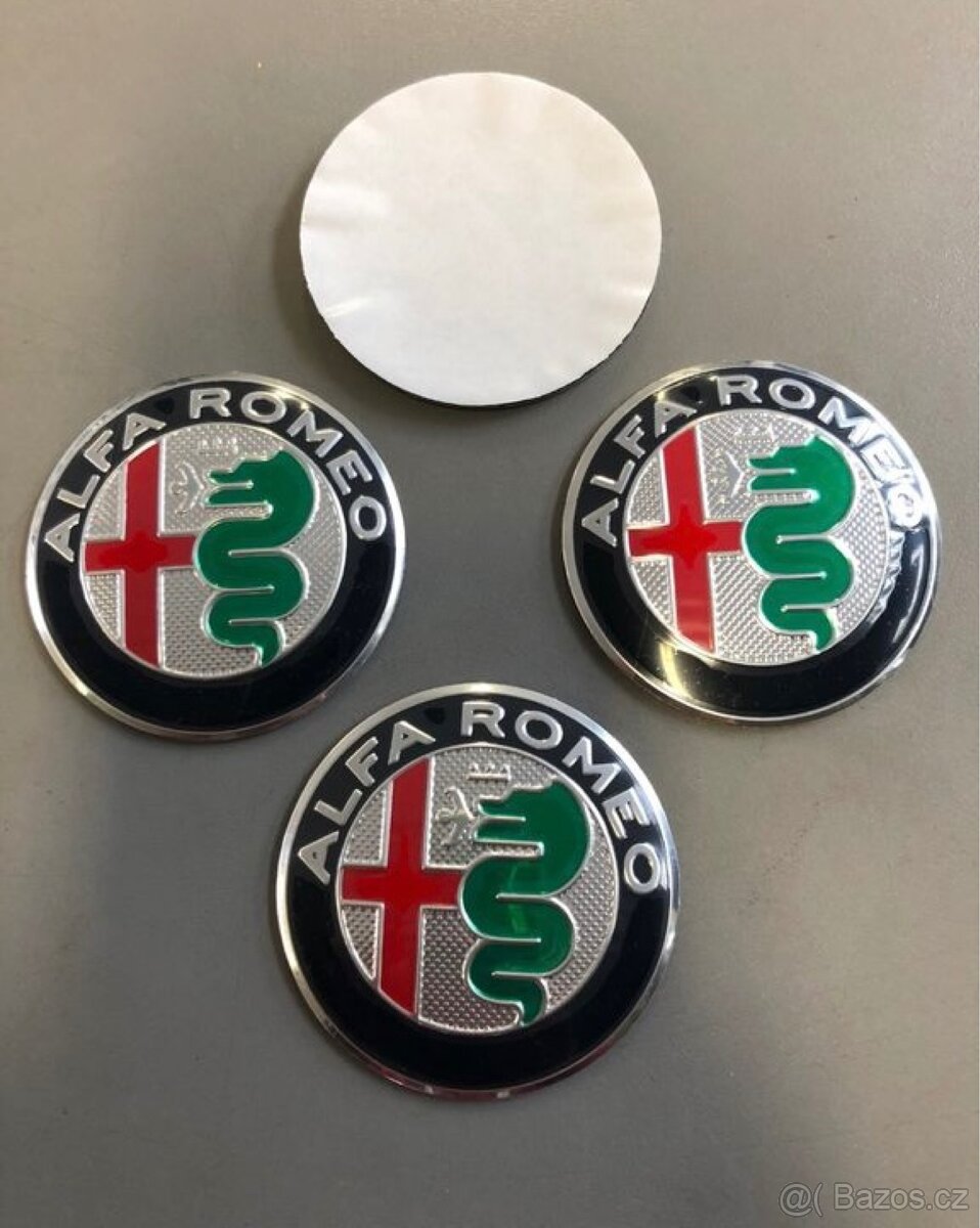 Středové pokličky / samolepky alu kola Alfa Romeo