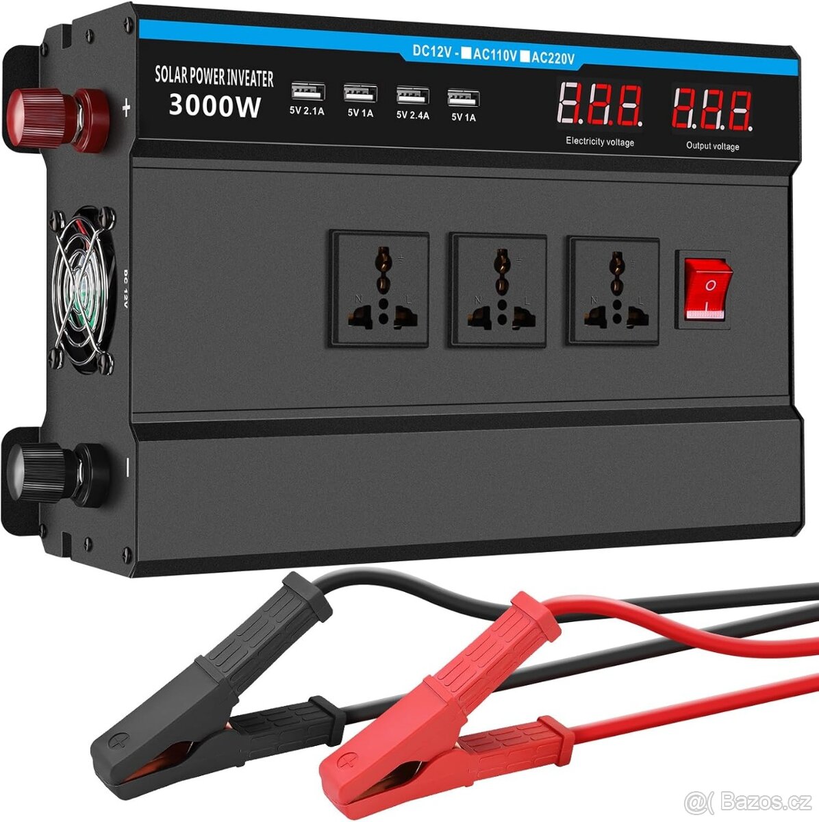 Měnič napětí 1500W/3000W měnič 12V na 240V modif. sinus
