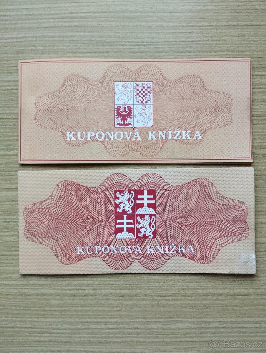 Kuponové knížky - 2 ks