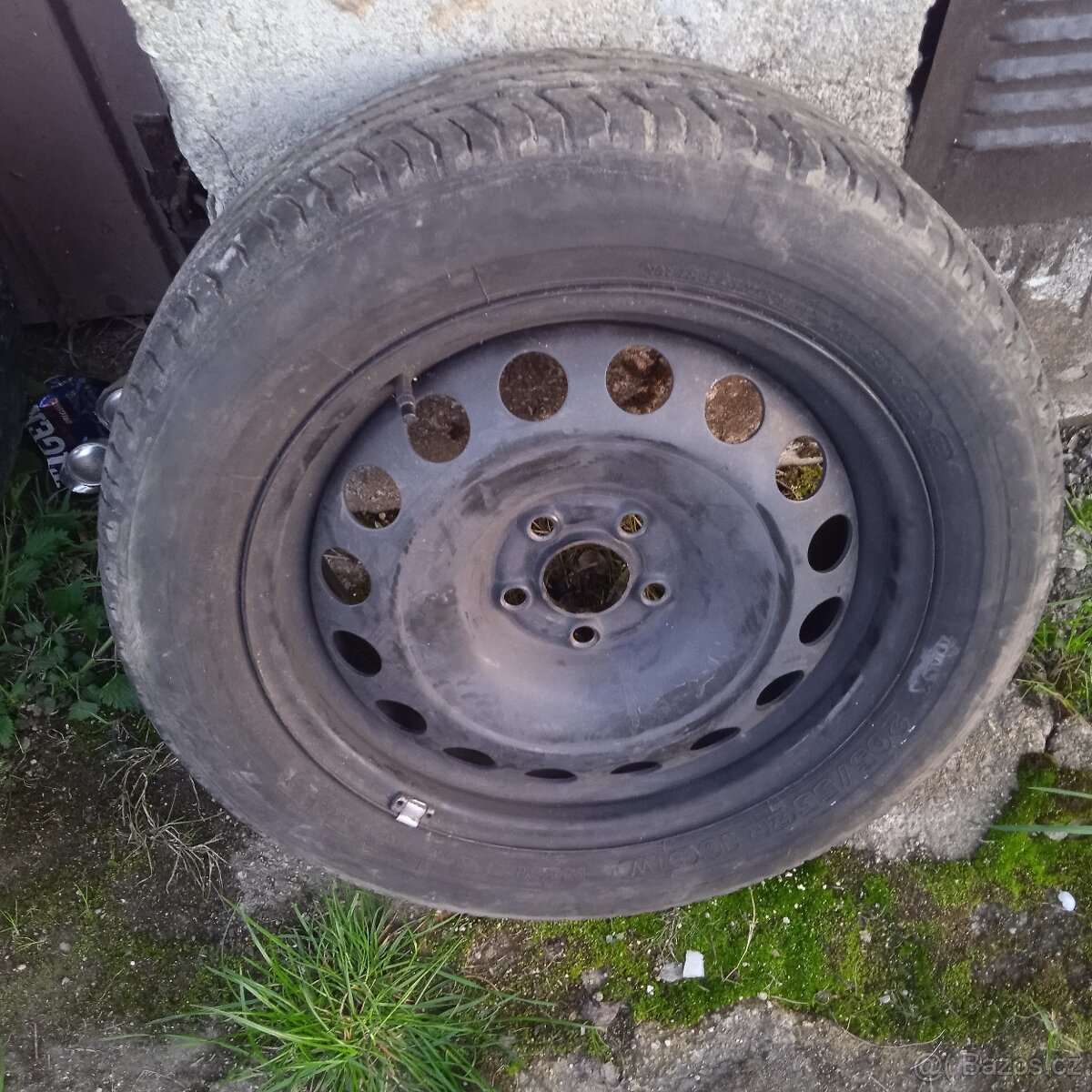 Rezerva plechový disk rozteč 5x112 s letní pneu 205/55/16