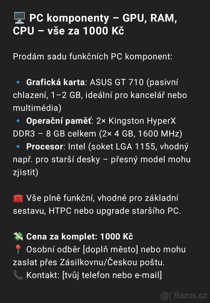 Konponenty do pc