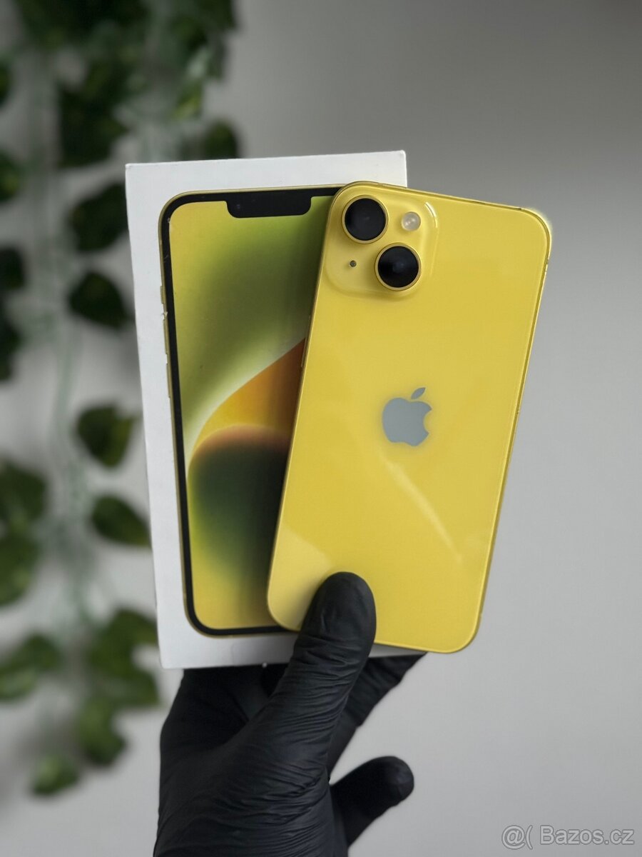 iPhone 14 128GB žlutý - 100% baterie, DPH