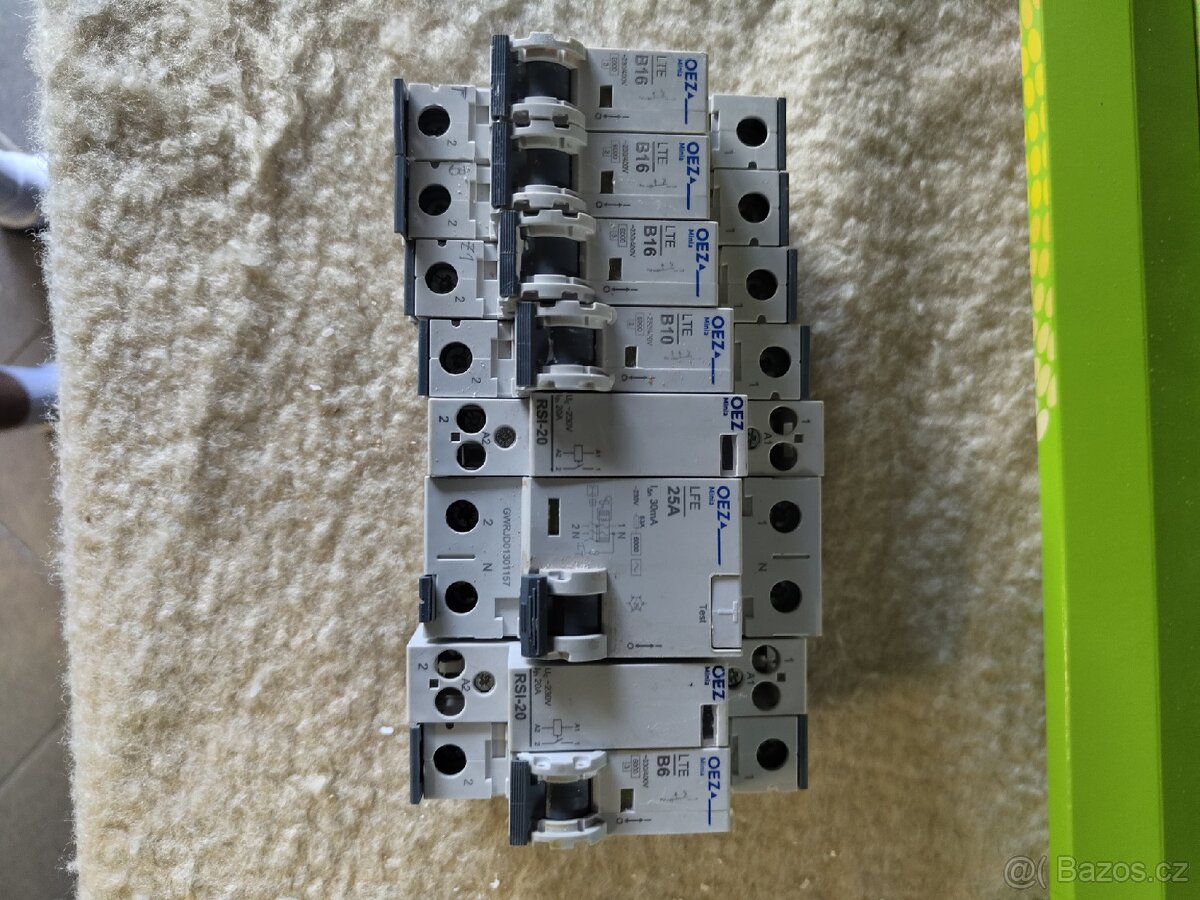 Jističe OEZ B16 + Proudový chránič OEZ 25A