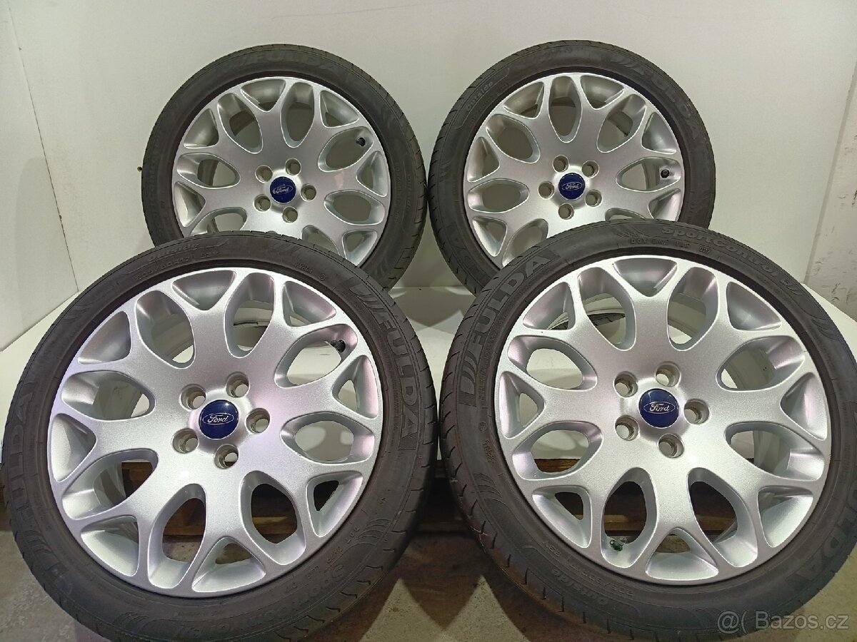 Letní alu kola Ford 5x108 R17 pneu 205/50/17/Fulda