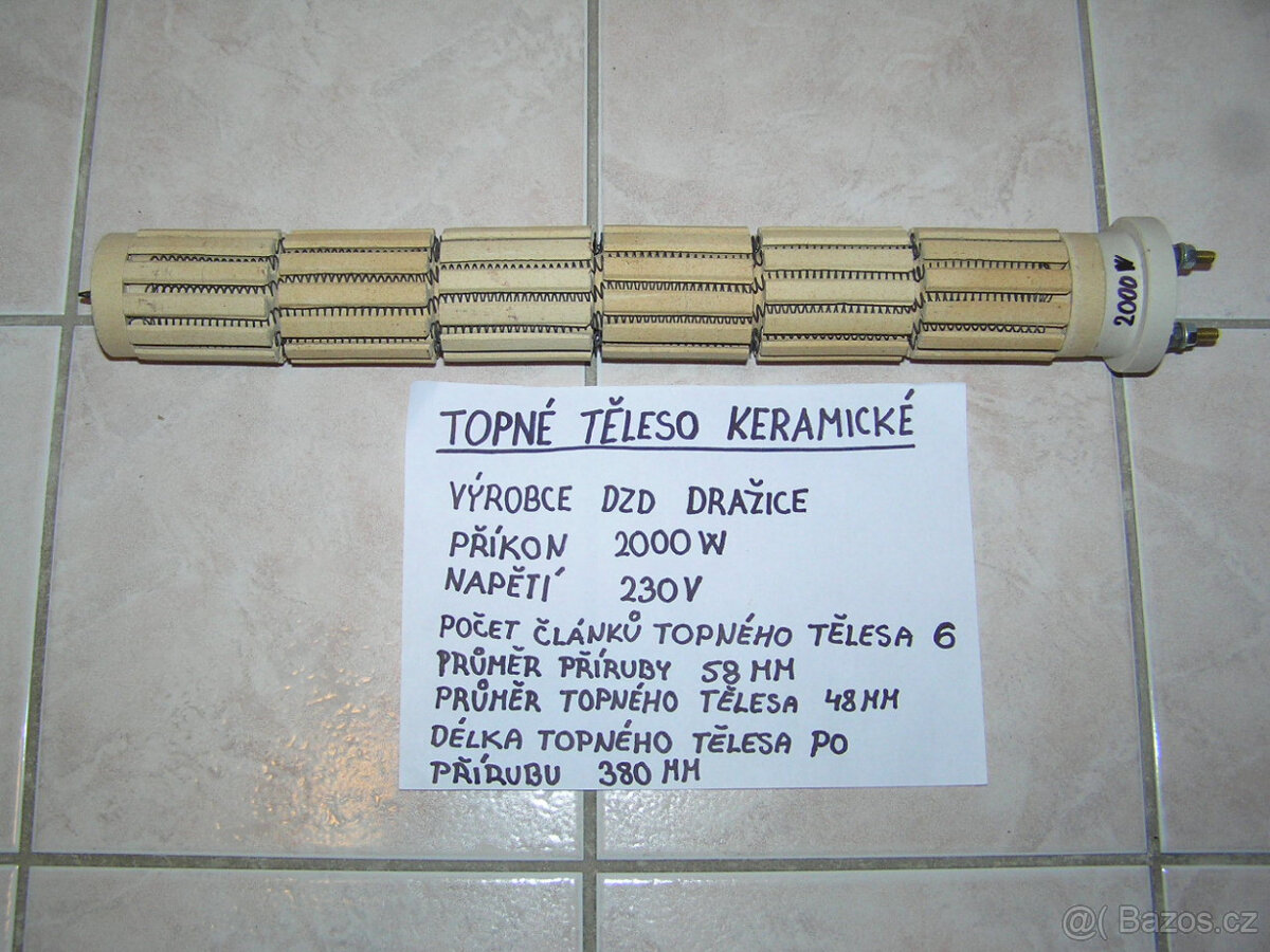 Keramické topné tělěso DZD Dražice 2000W