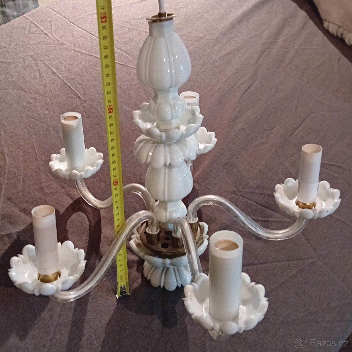 LUSTRY - STÍNIDLA - SKLO - 5 různých kusů