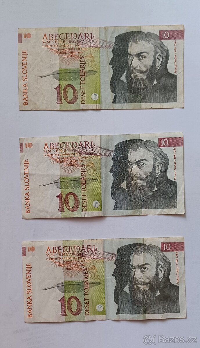 Slovinsko 10 tolarů tolarjev