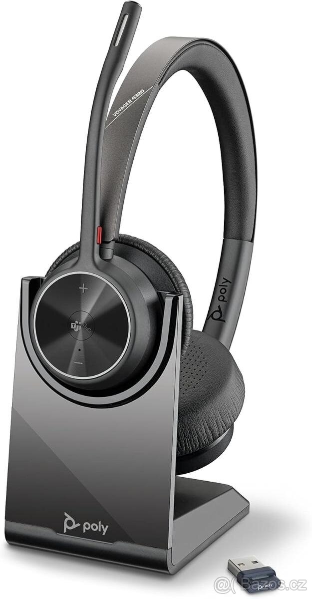 Bezdrátový headset se stanicí Poly Voyager 4320 UC