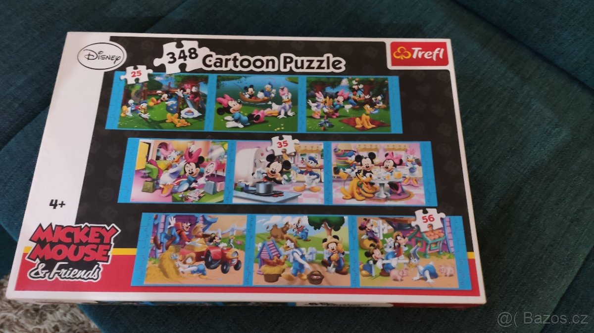 Puzzle cartoon mickey mouse & friends