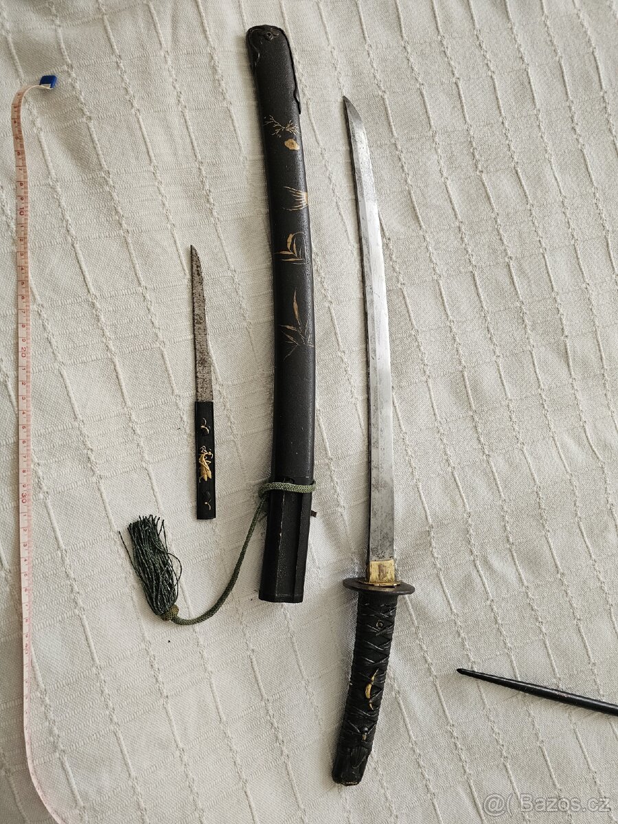 JAPONSKY STARÝ ORIGINÁL MEČ KATANA/ WAKIZASHI