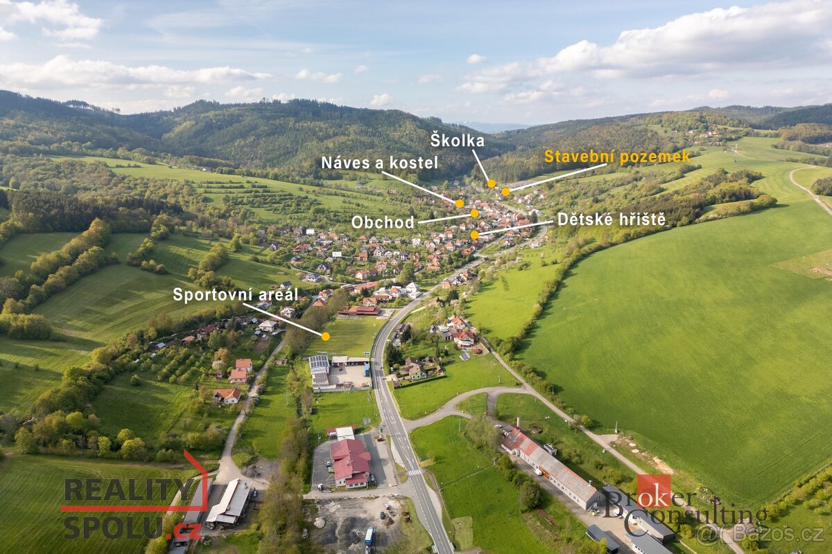 Prodej, pozemky/bydlení, 1310 m2, Horní Lhota, Zlín [ID 5989