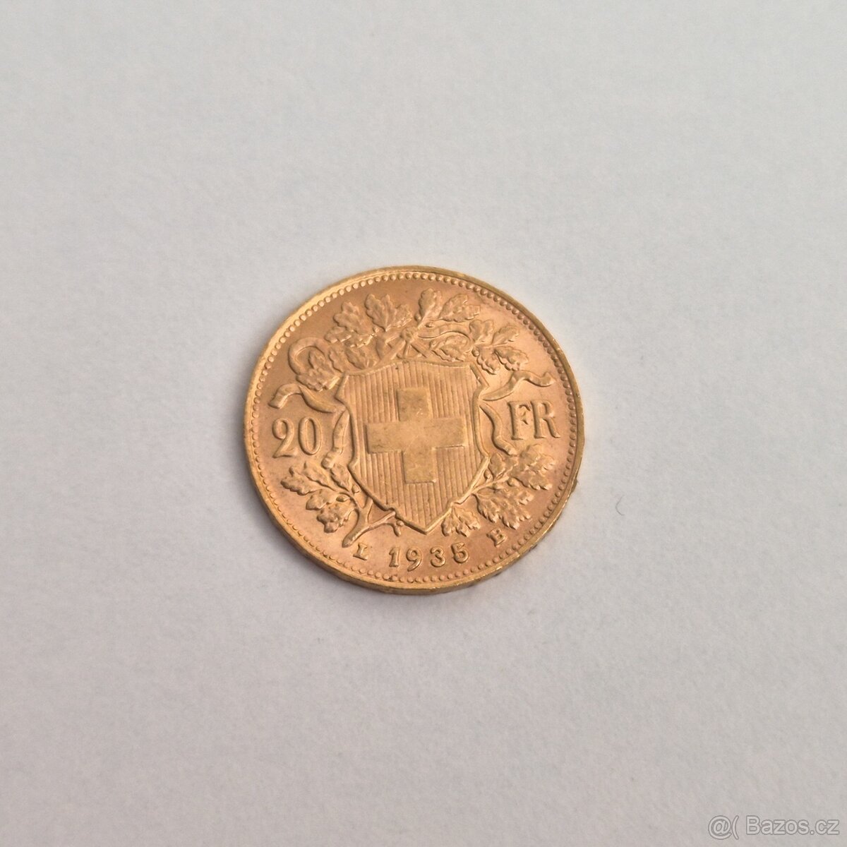 Zlatá mince 20 Frank Helvetia 1935