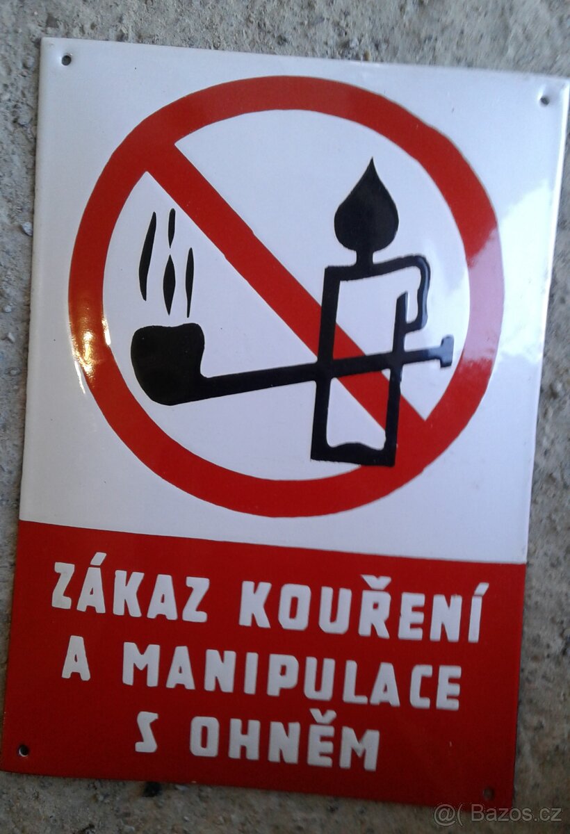 Retro plechové bezpečnostní cedule