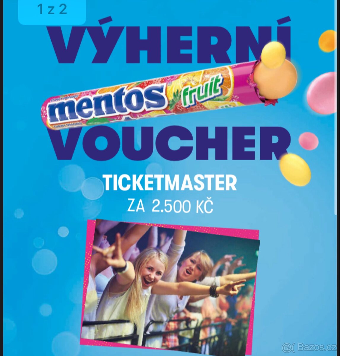 Voucher Ticketmaster v hodnotě 2500kč na nákup lístků