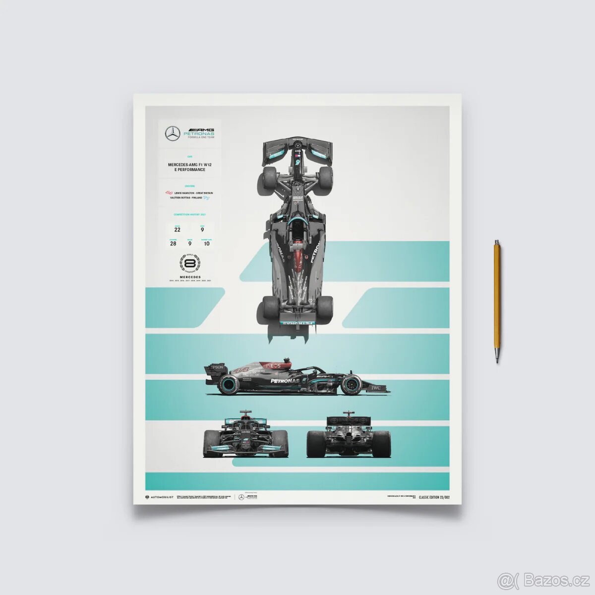 Plakát Mercedes F1 W12 2021 od Automobilist