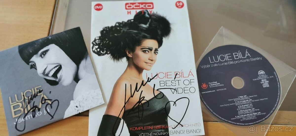 CD a DVD s podpisem Lucie Bílé