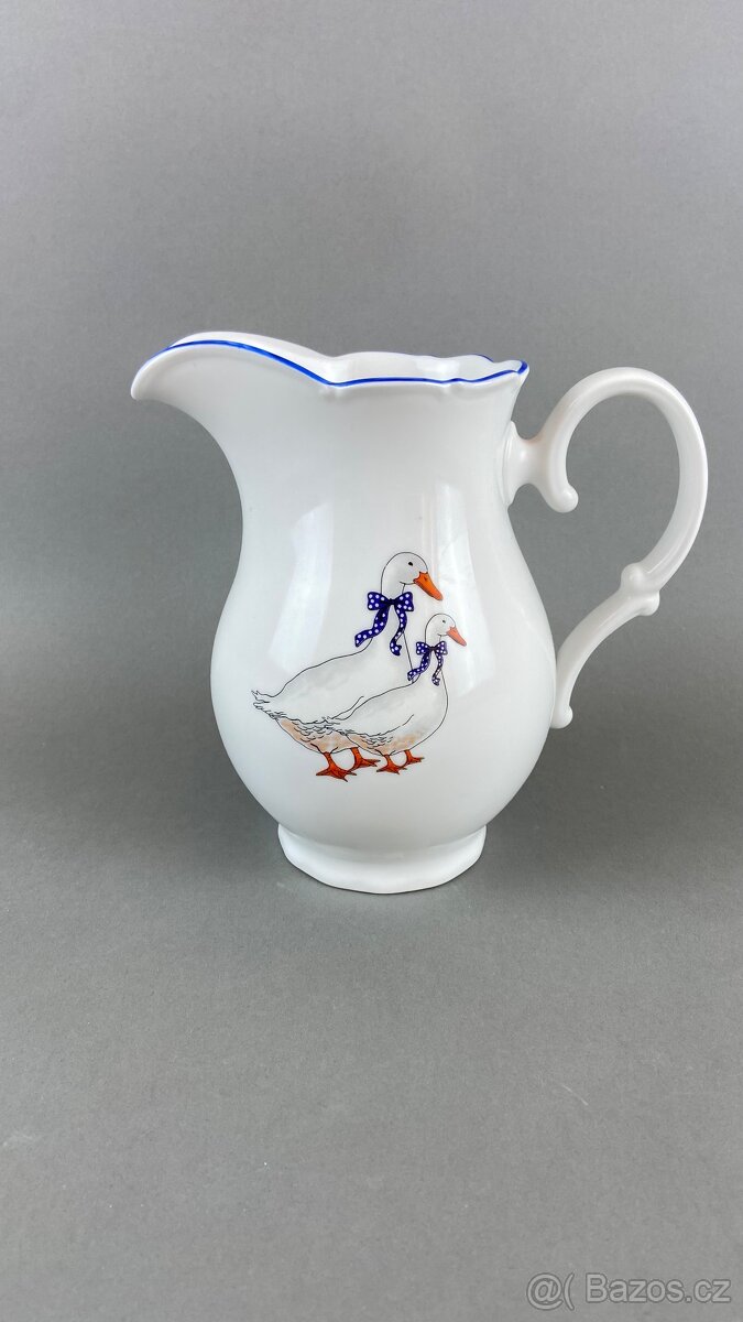 Konvička husy, porcelán Moritz Zdekauer,