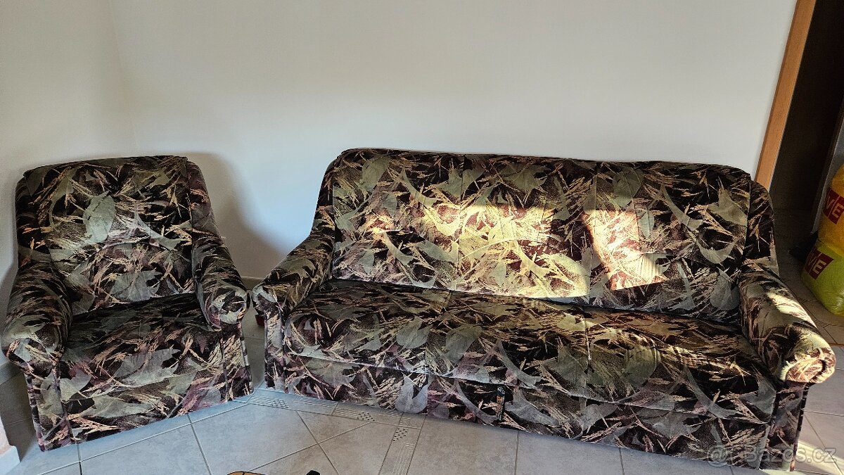 Sedačka, sedací souprava, gauč, 2 křesla - za odvoz