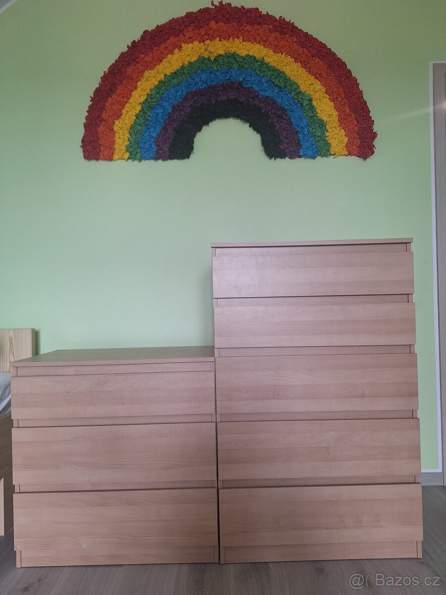 2x IKEA komoda s šuplíky