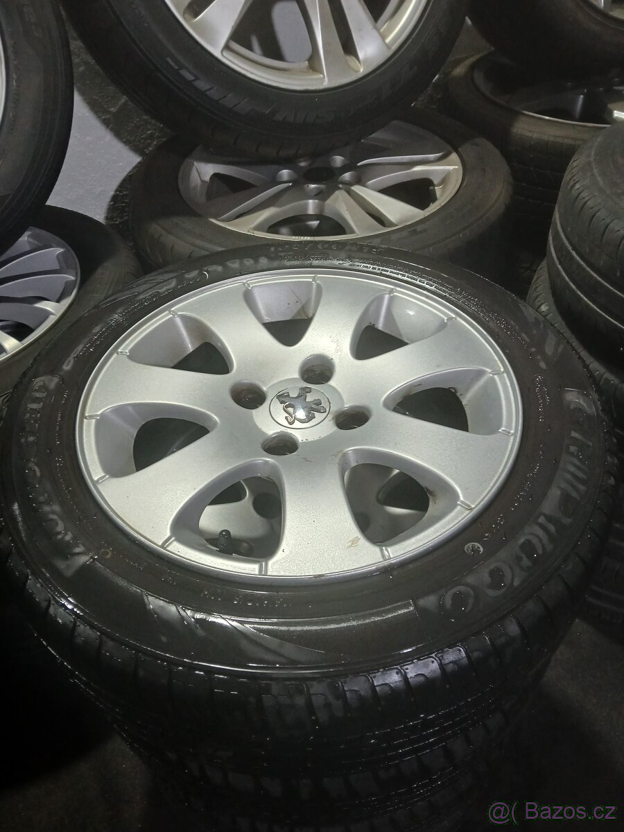 SADA LETNÍCH KOL 4X108 R15 ORIGINÁL PEUGEOT