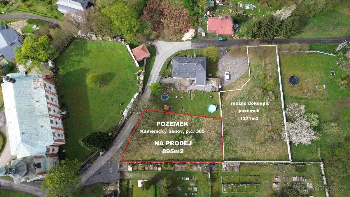 Prodám stavební pozemek, Kamenický Šenov, 894m2