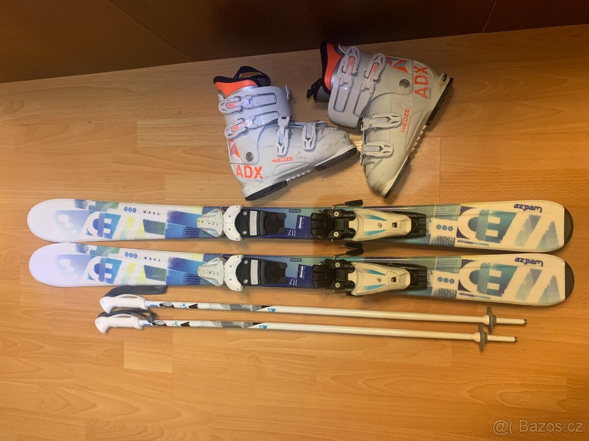Prodám dětský lyžařský set Wedze (117 cm)