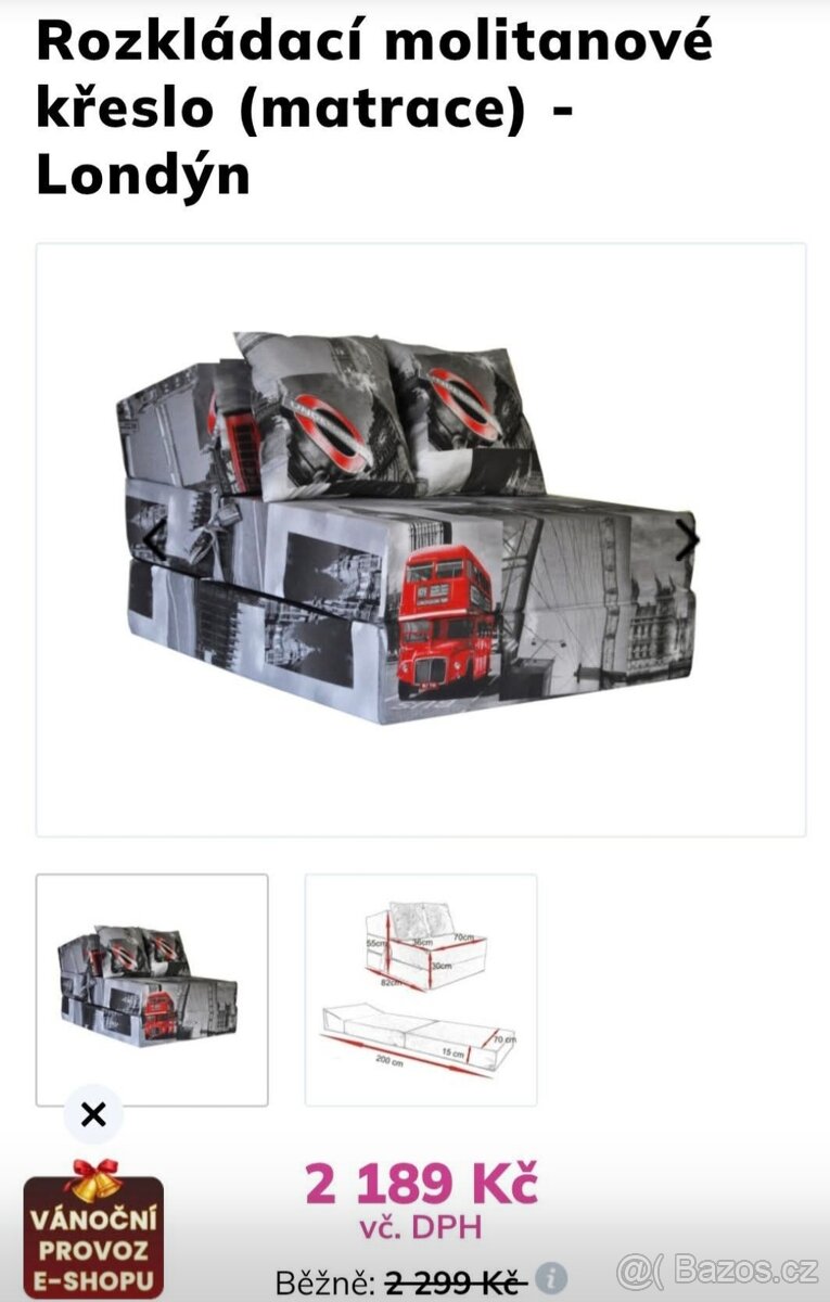 Rozkladaci molitanové křeslo