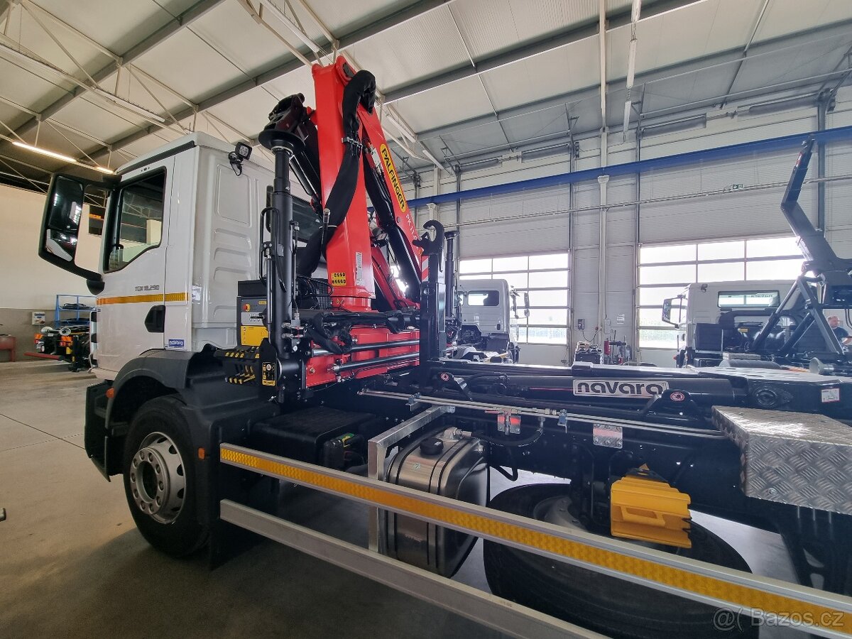 NOVÝ MAN TGM 18.290 + RUKA PALFINGER + NOSIČ KONTEJNERU 10T
