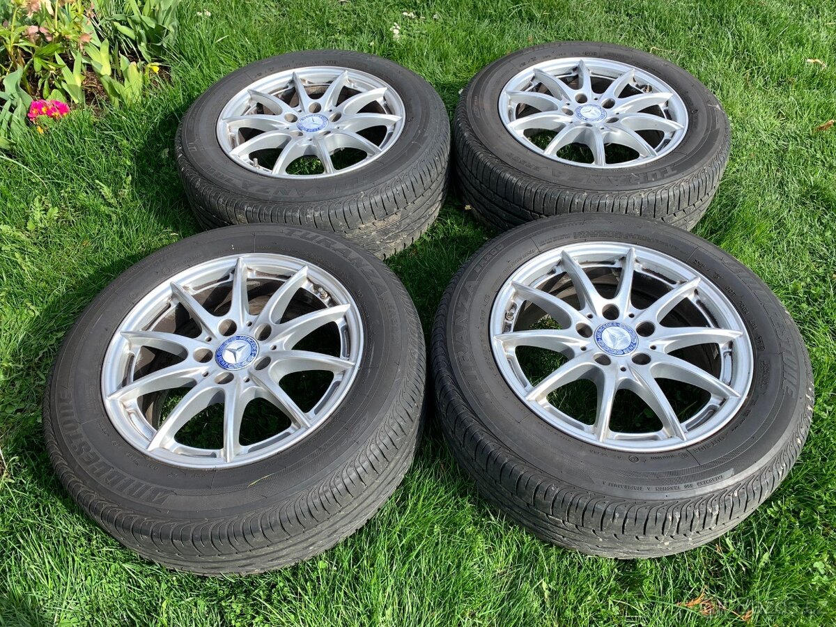 4x alu kola 5x112 "16" + letní pneu 225/55 R16