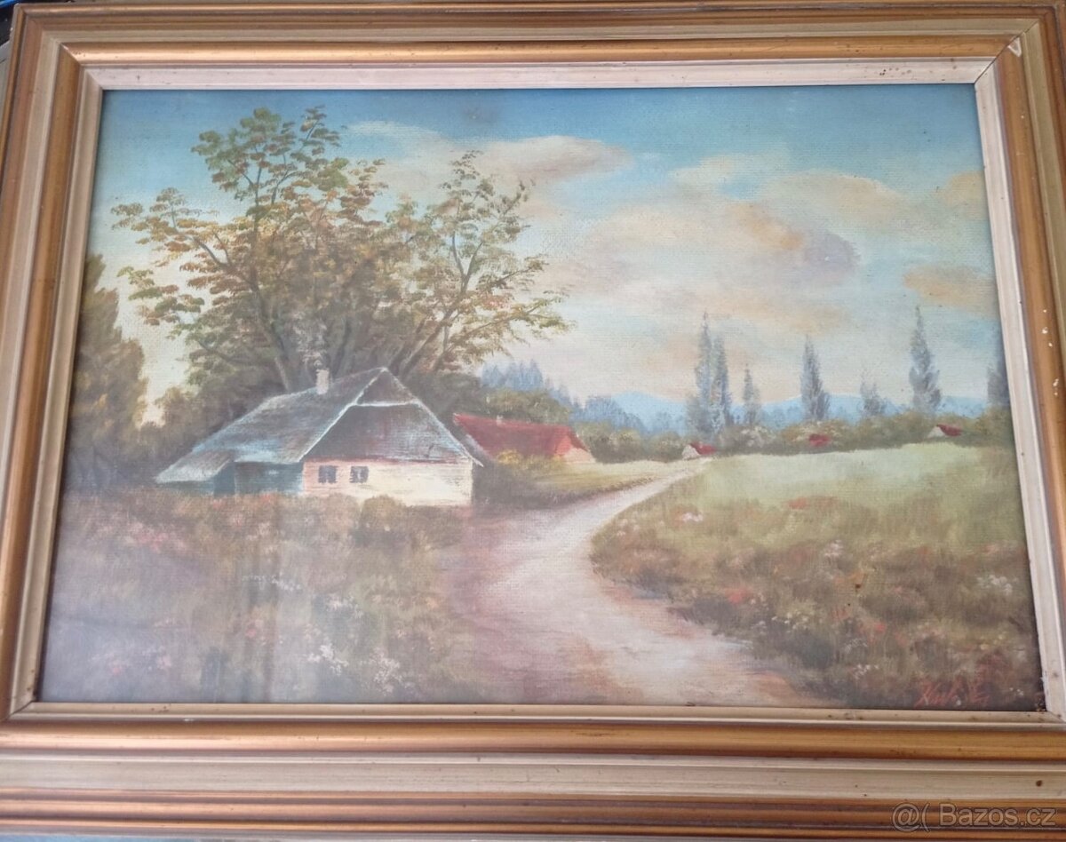 Obraz malba krajiny Kubišta