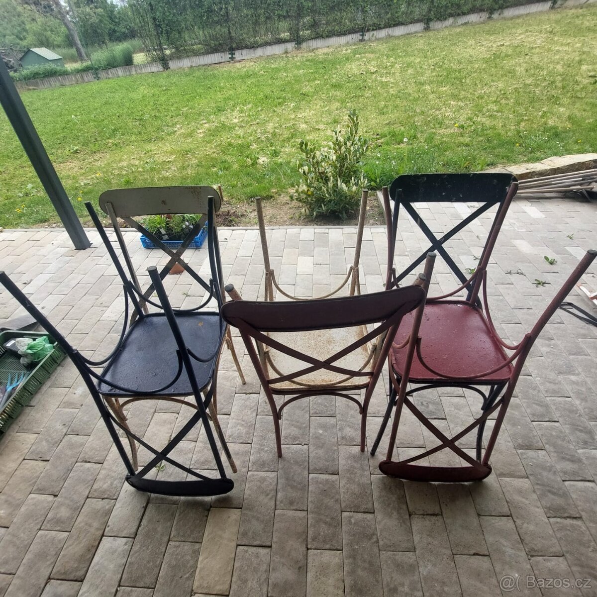 Kovové zahradní židle