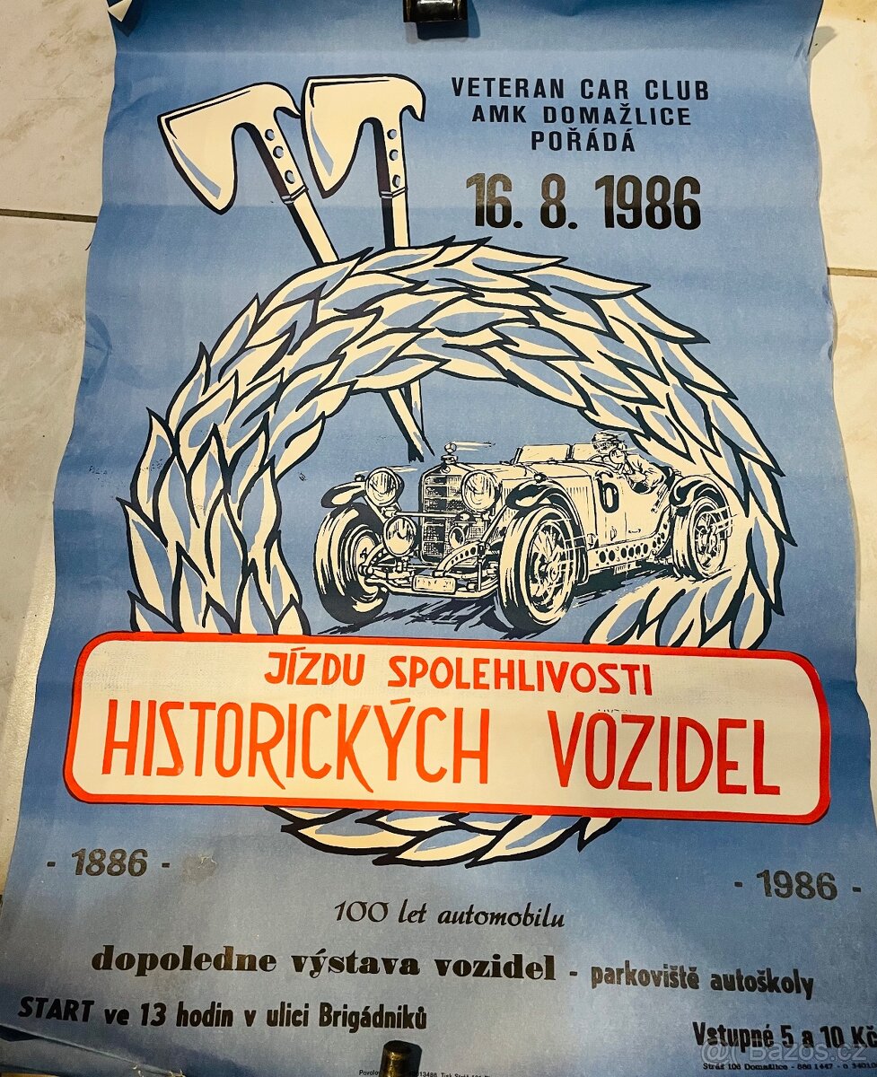 Dobové plakáty veteran club 1986 a 1989