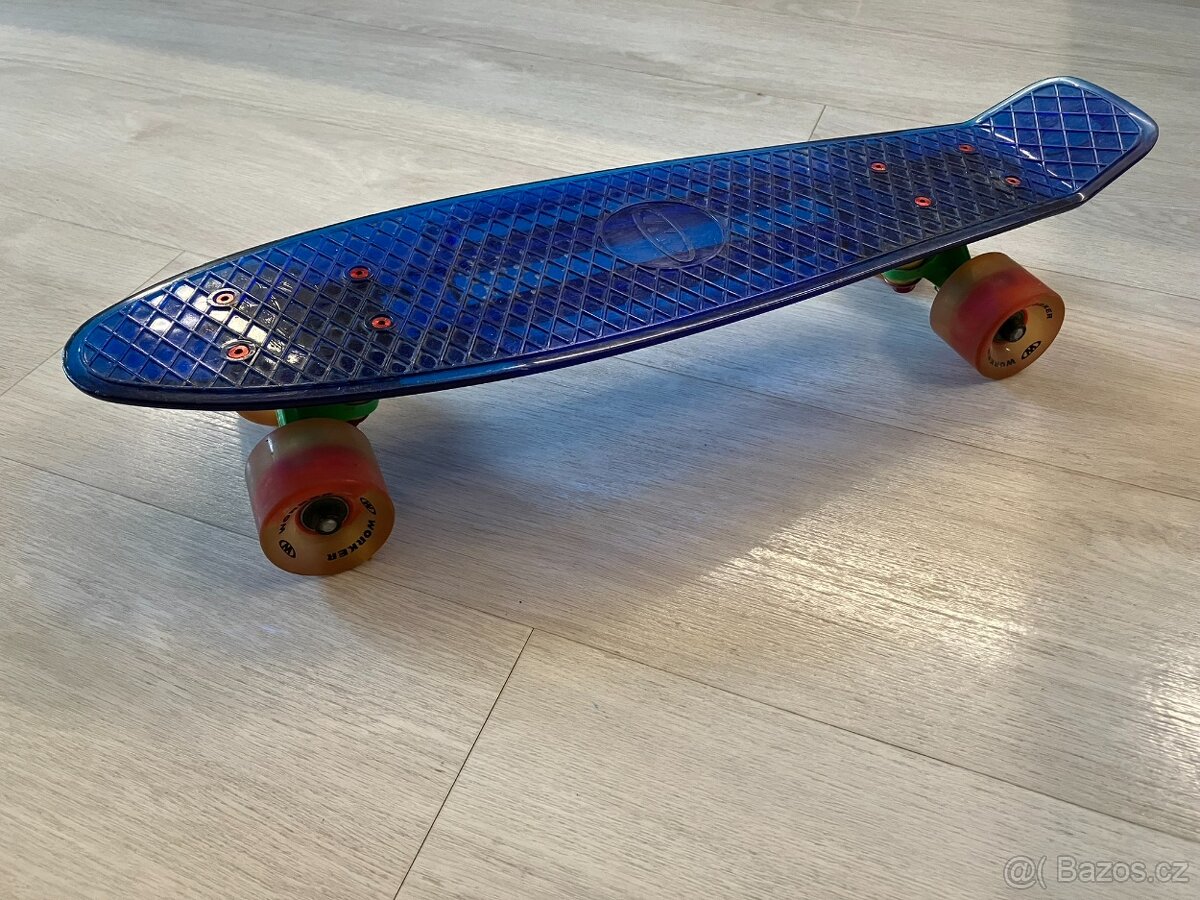 Penny board WORKER, svítící kolečka