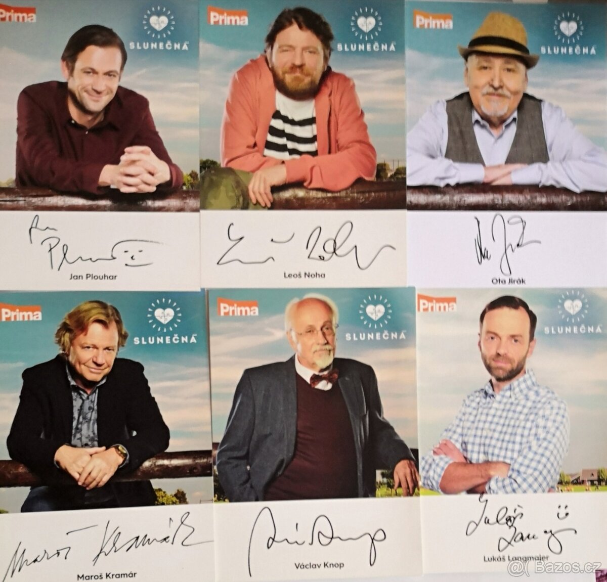 Prodám podpisové karty /autogram ze seriálu SLUNEČNÁ