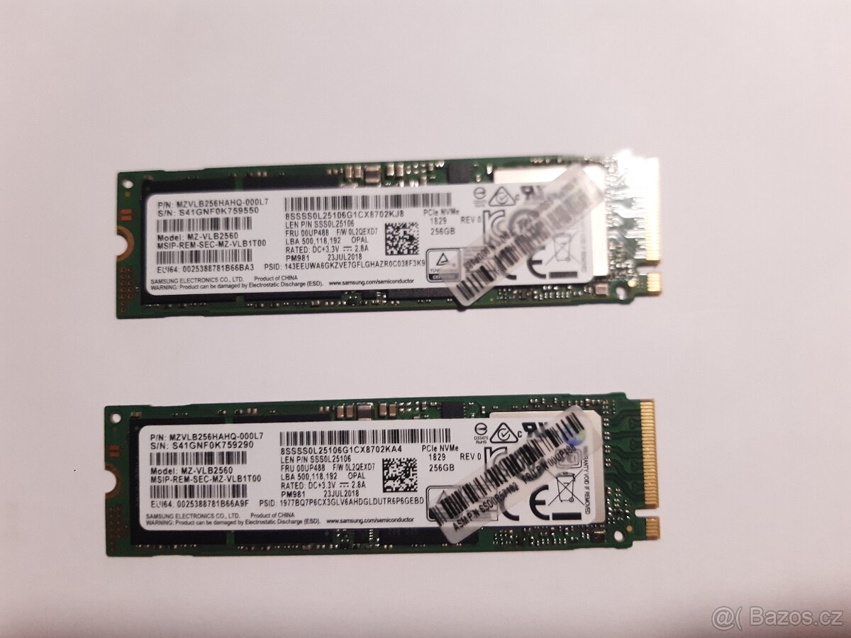 MVMe M.2 Samsung 256 GB