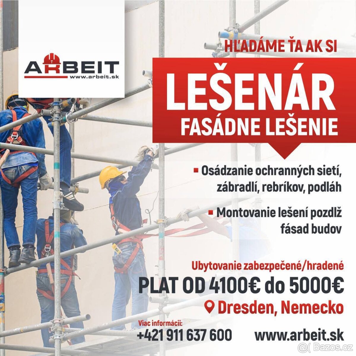 Lešenáře a řidiče LKW / DRÁŽĎANY / STUTTGART / NEMECKO