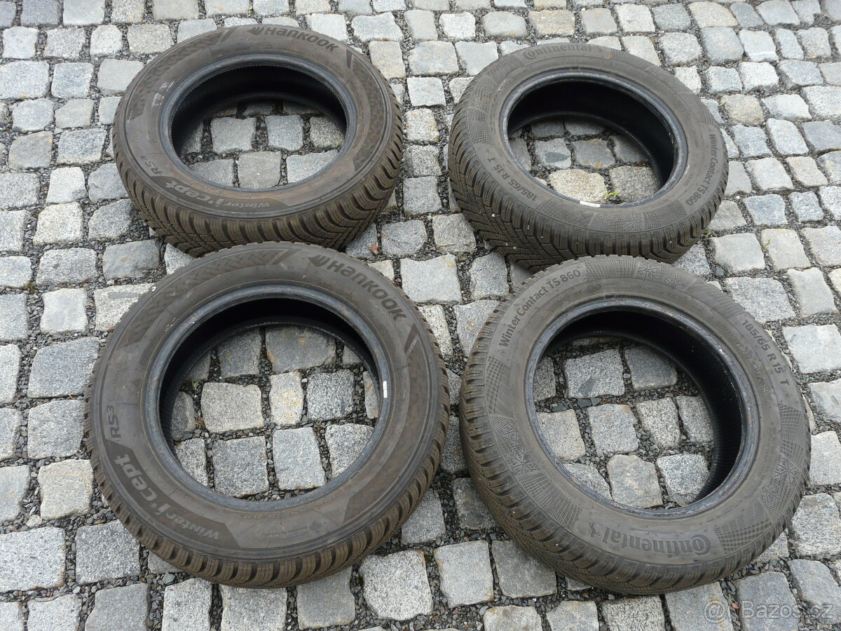 ZIMNÍ PNEU CONTINENTAL , HANKOOK 185/65R15