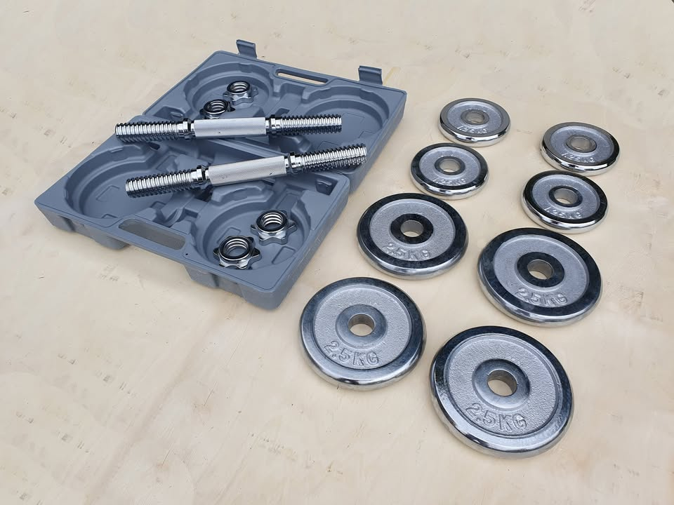 Jednoručky činky 2x10kg CHROM + KUFR