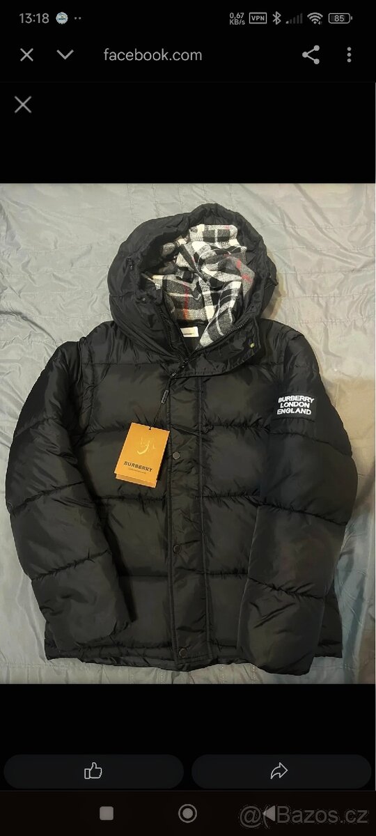 Pánská zimní péřová bunda Burberry vel.S