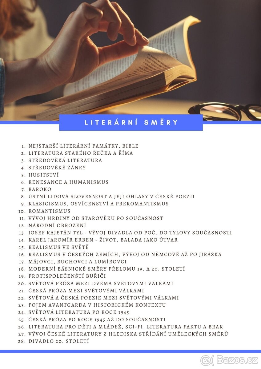 Literární směry z ČJ k maturitě