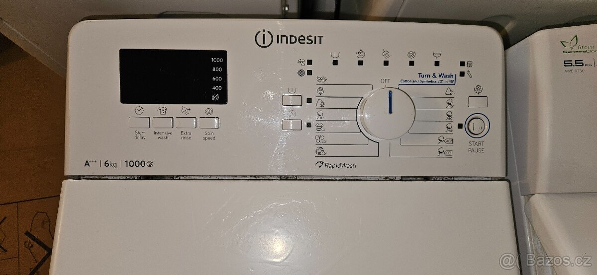 Pračka Indesit BTWD61053 na 6 kg prádla, 1000 ot.