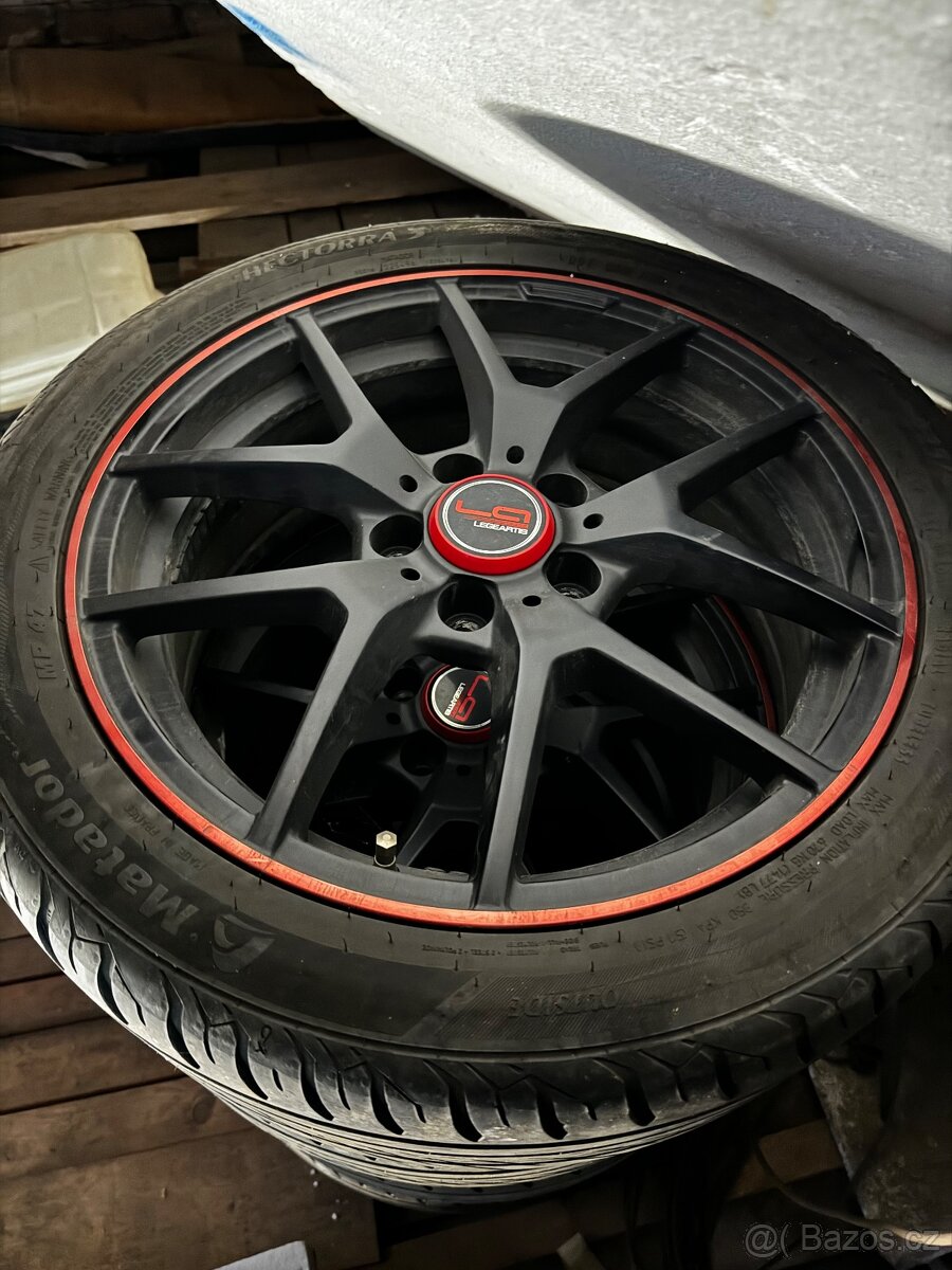 R17 5x112, ET 38 s letními pneu