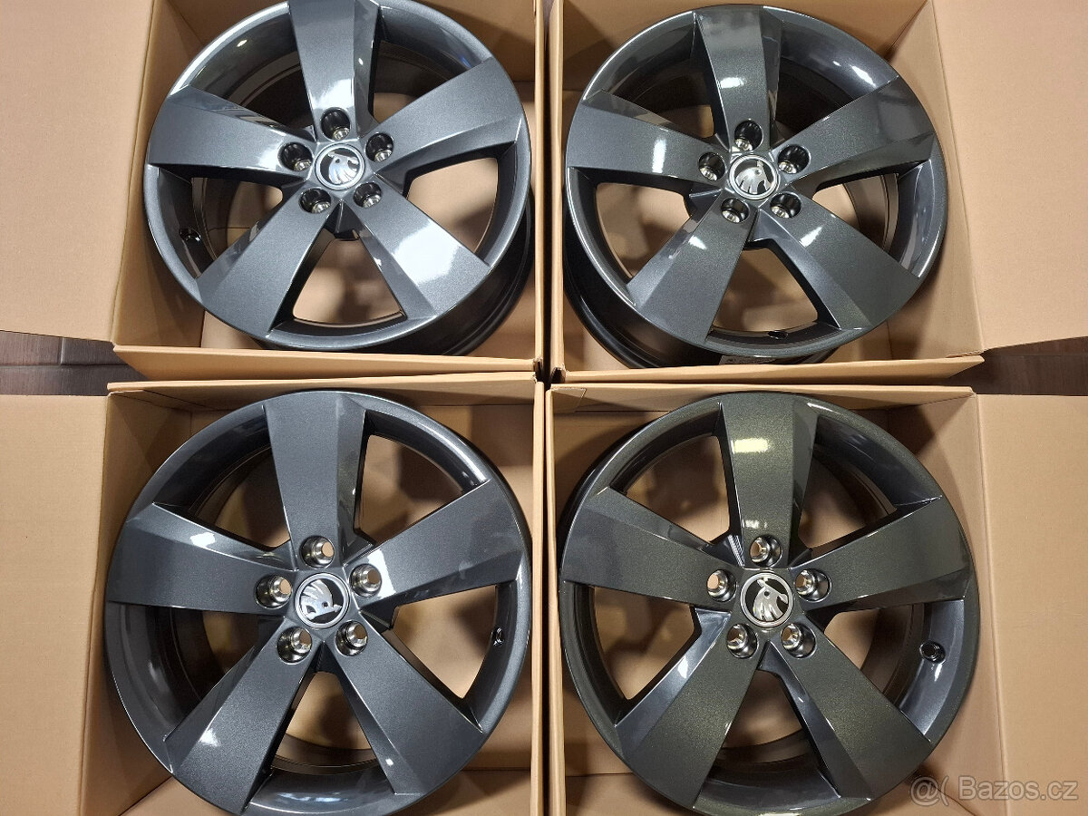 Nové orig. alu disky Škoda Kamiq, Scala 6,0x16 5x100mm 4ks
