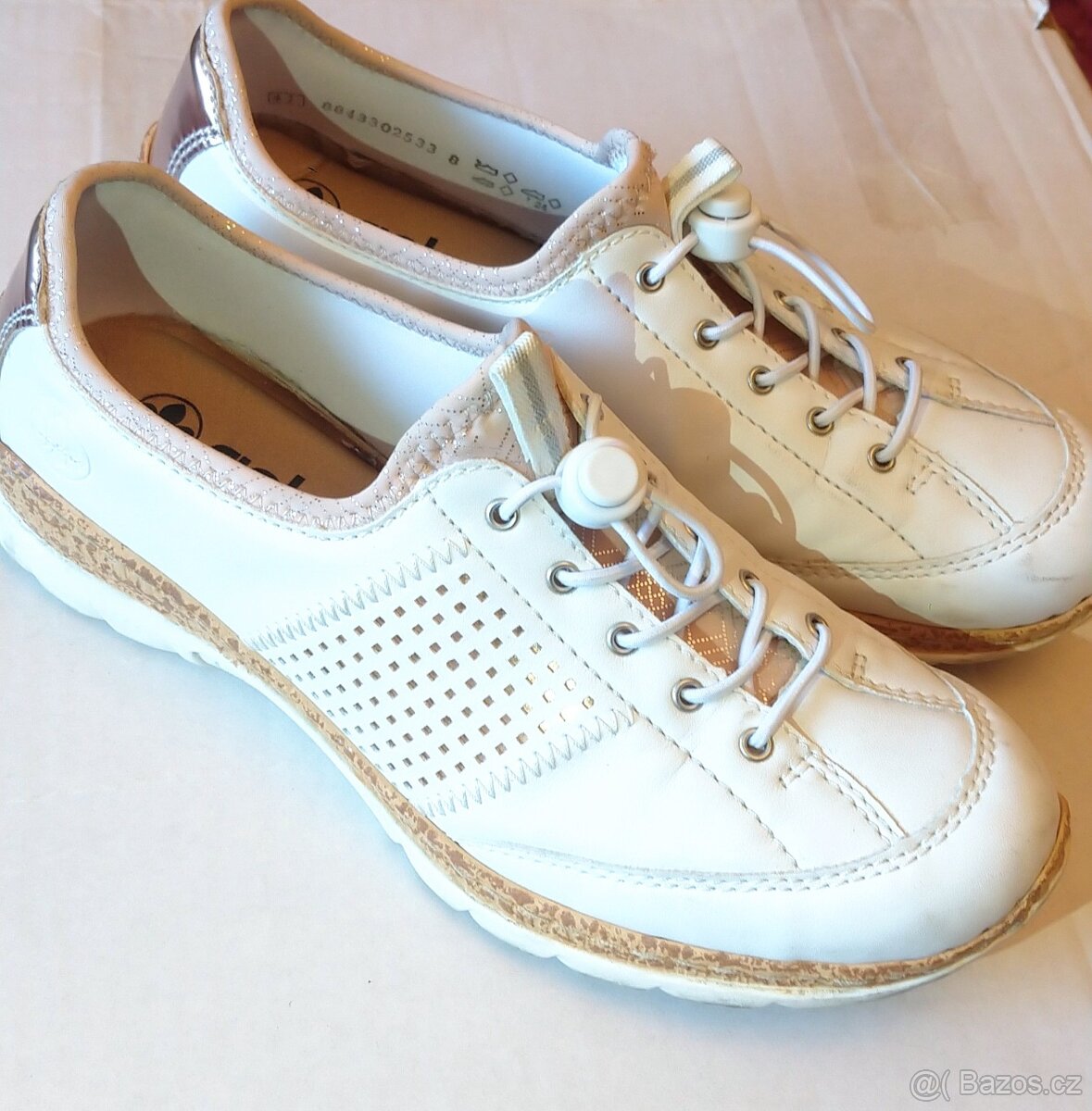 Dámské polobotky slip on Rieker 41 světlé